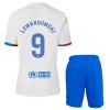 Maglia ufficiale Barcellona Lewandowski 9 Trasferta 2023-24 per Bambino